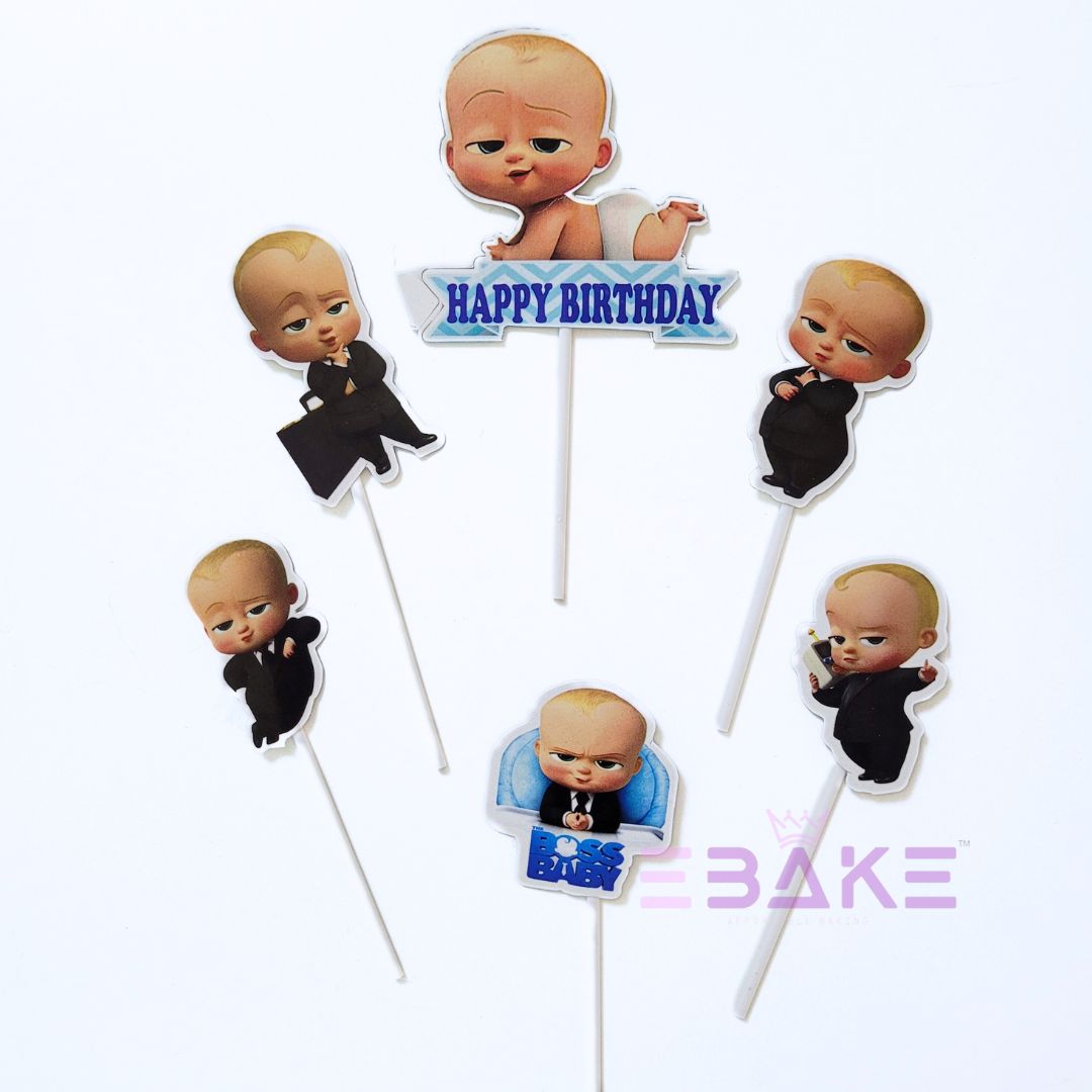 Boss Baby Cartoon Theme Paper Topper Set