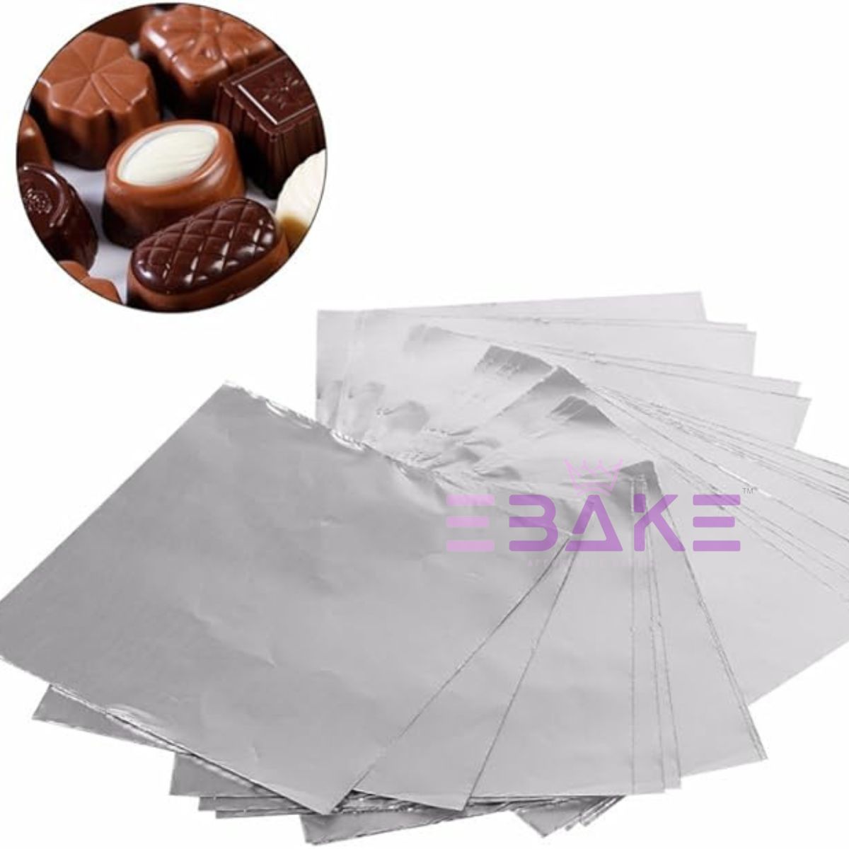 Silver Chocolate Wrapper / Candy Wrapping Paper