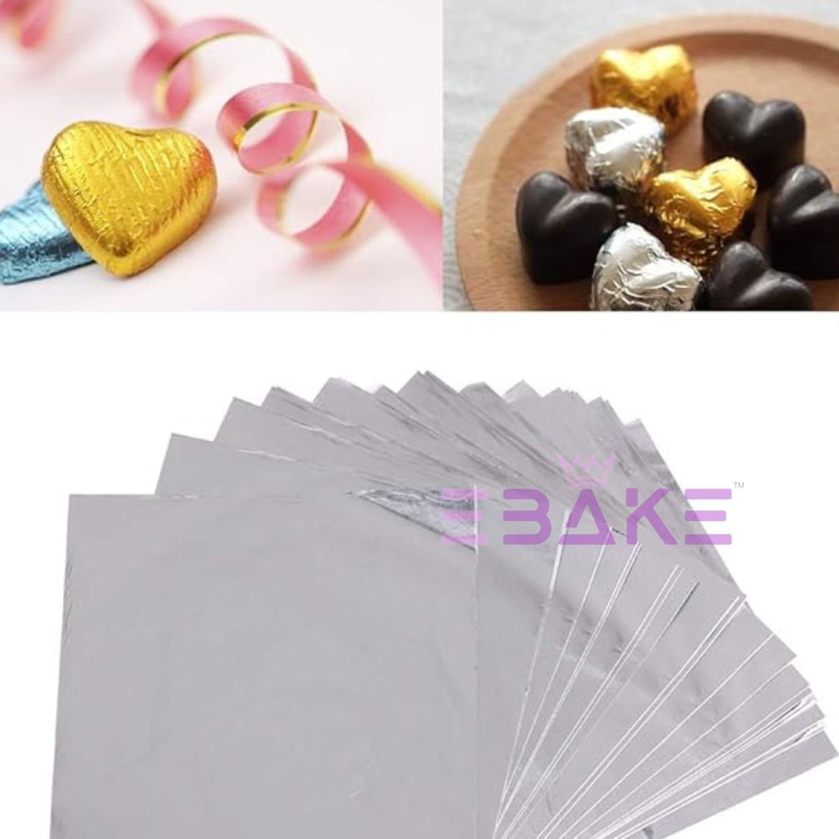Silver Chocolate Wrapper / Candy Wrapping Paper