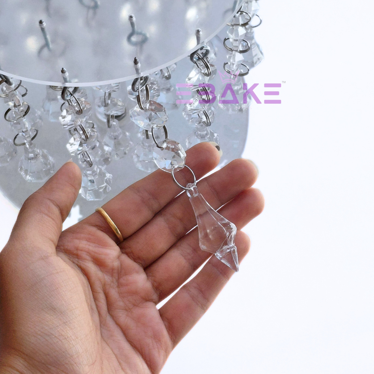 Layered Crystal Cake Spacer (Cake Separator) for Wedding / Engagement Cakes 6 Inch