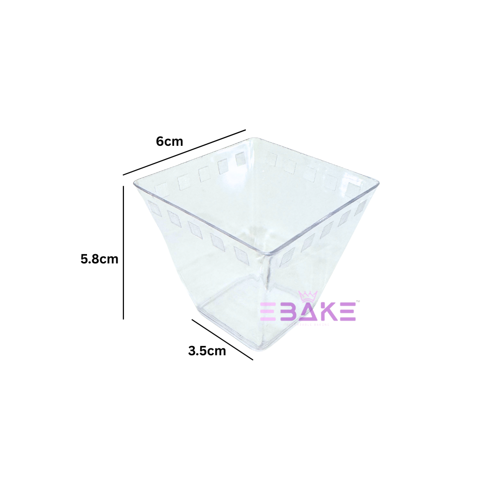 Acrylic Dessert Cups / Mousse Cups 125ml