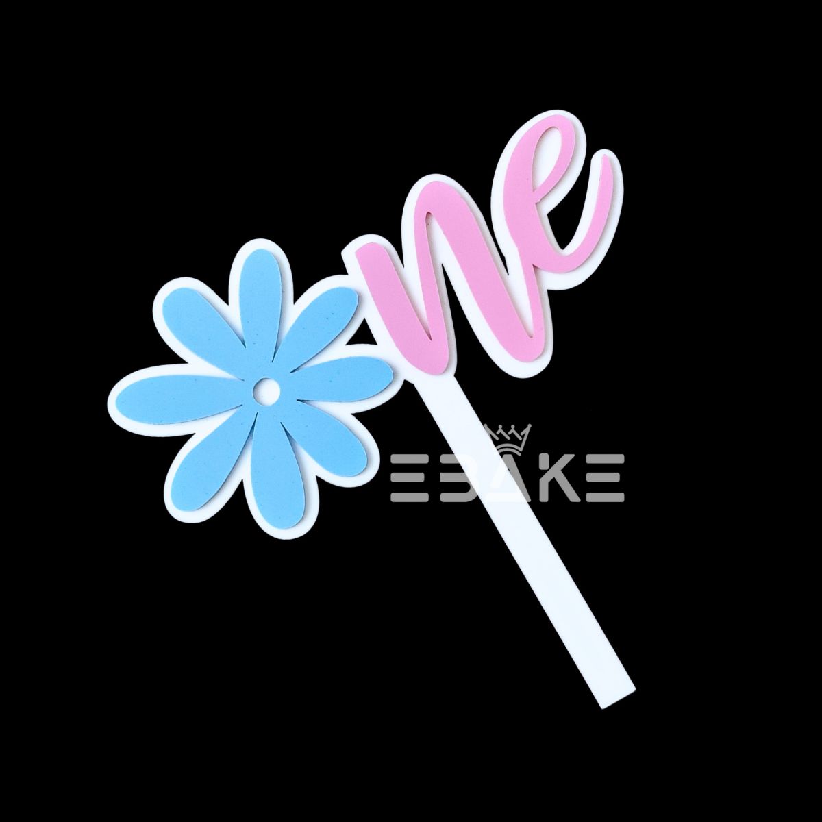 One Double Color Cake Topper