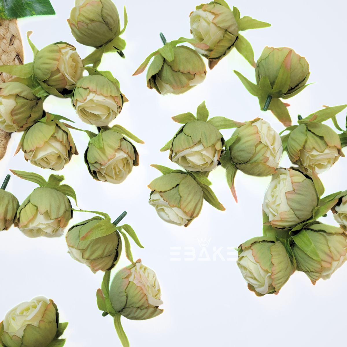 A1743 Dried Finish Small Rose - Shaded olive
