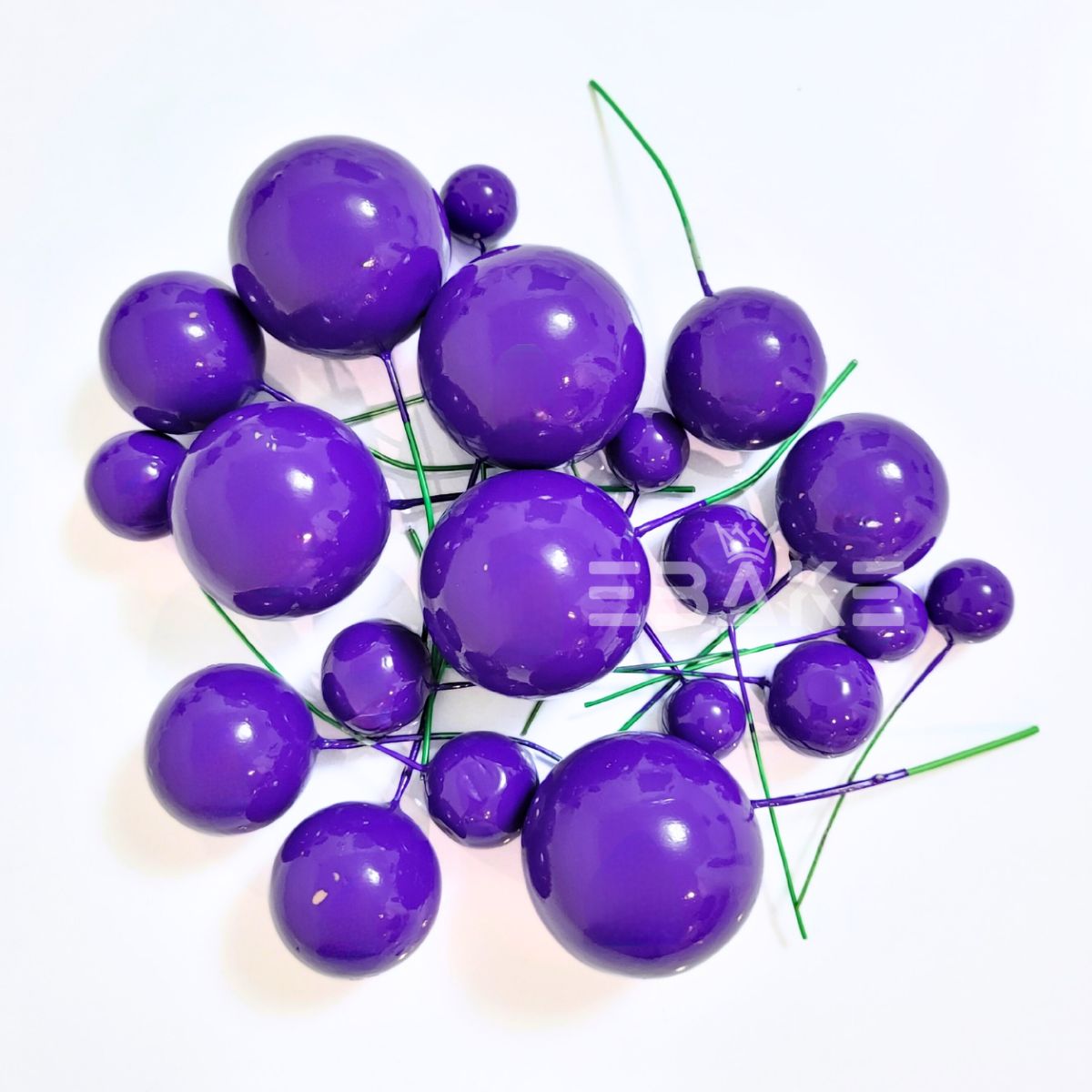 Violet Faux Balls - Set Of 20 Pieces