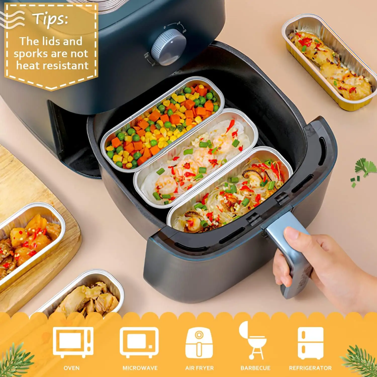 Black Aluminium Foil Mini Loaf Pans With Lids