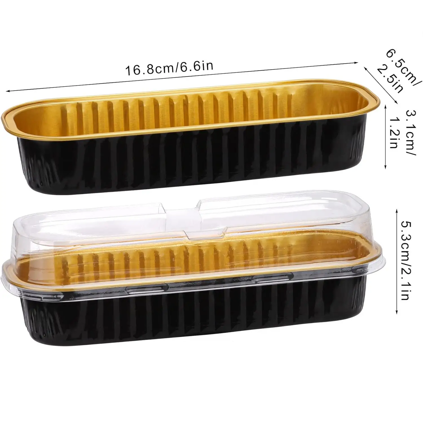 Gold Aluminium Foil Mini Loaf Pans With Lids