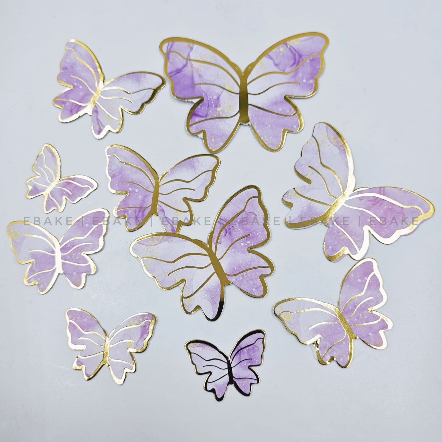 Paper Butterflies - Foldable (Set of 10 Pieces) Lavender