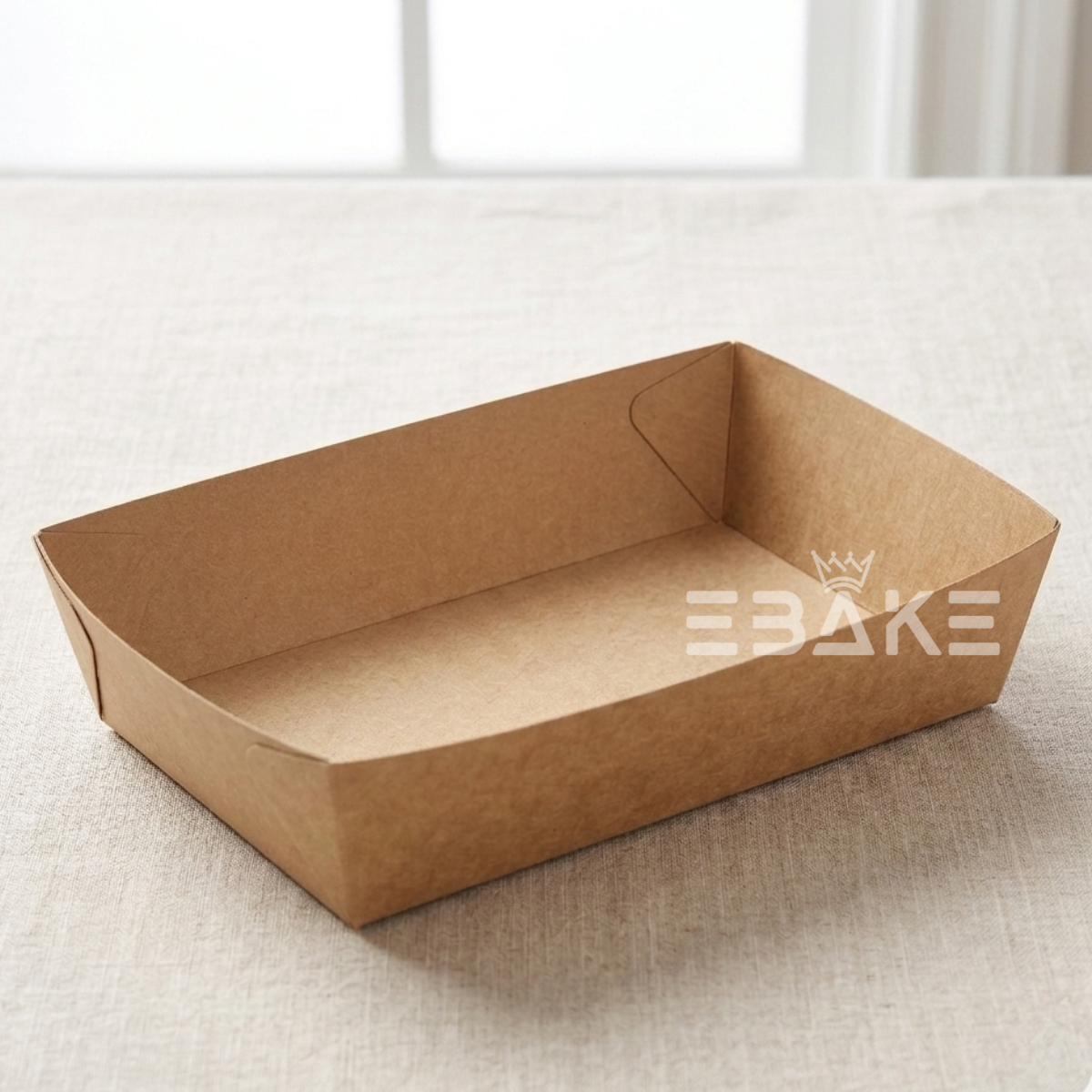 Kraft Paper Boat Tray 1000ml – Disposable Paper Food Serving Tray (25 Pieces Set)