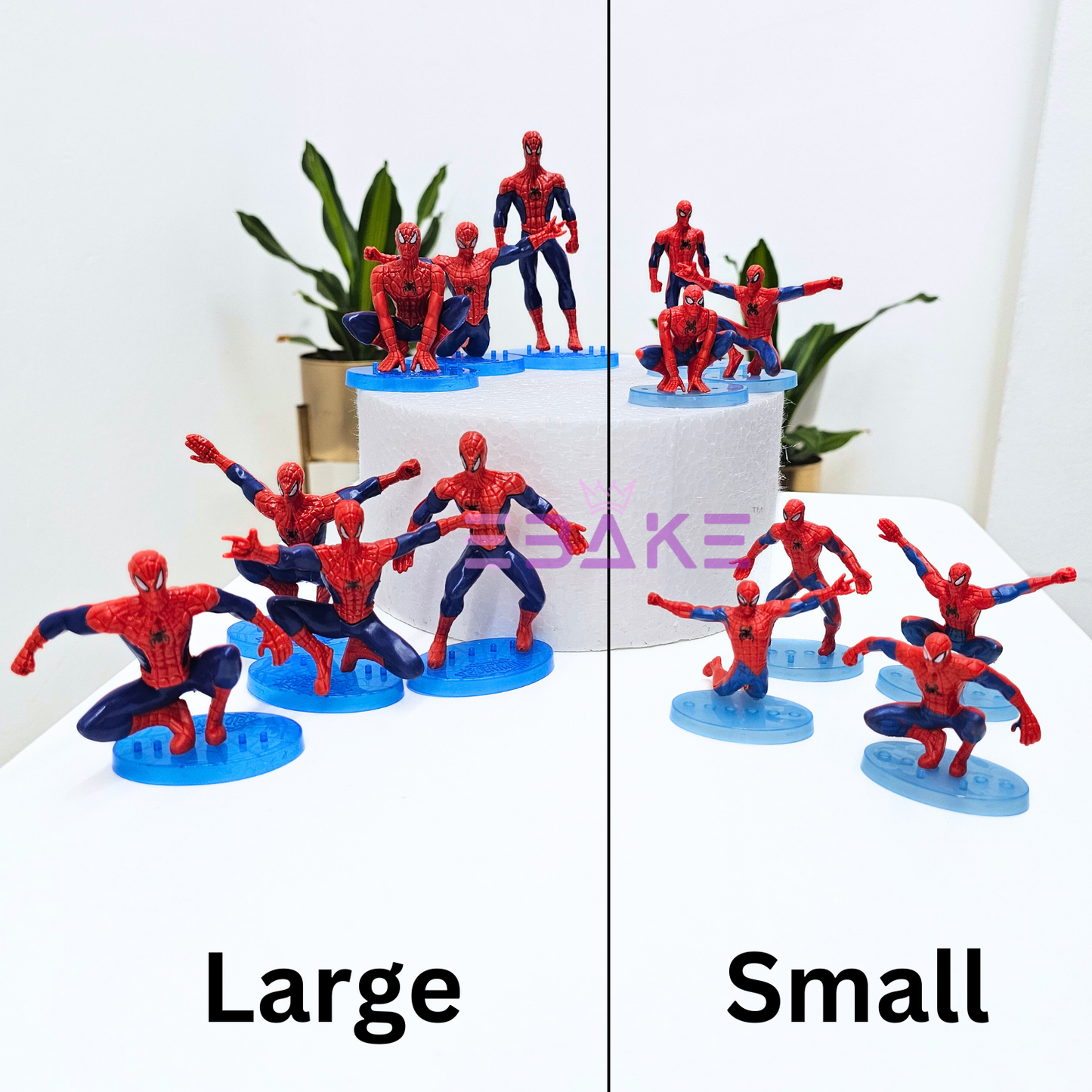 Spiderman Figurine Large (Plastic) - Set of 7