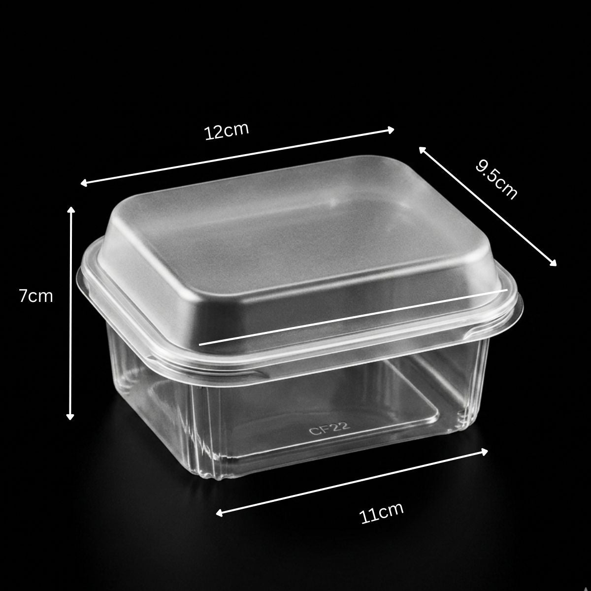 PET Plastic Disposable Clear Container With Lid For Desserts