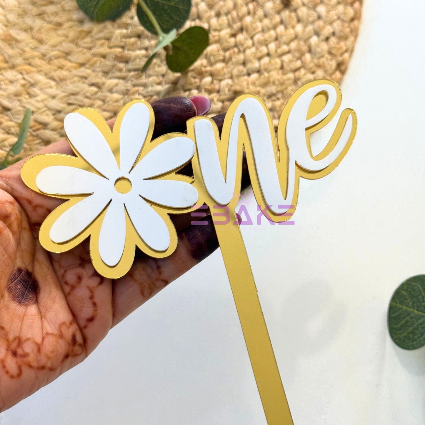 One Double Color Cake Topper