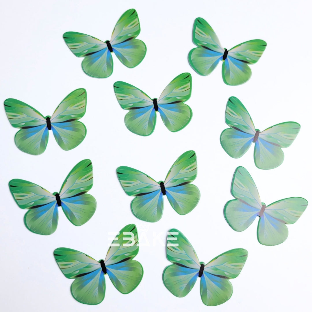 Paper Butterflies - Green&Blue (Set of 10 Pieces)