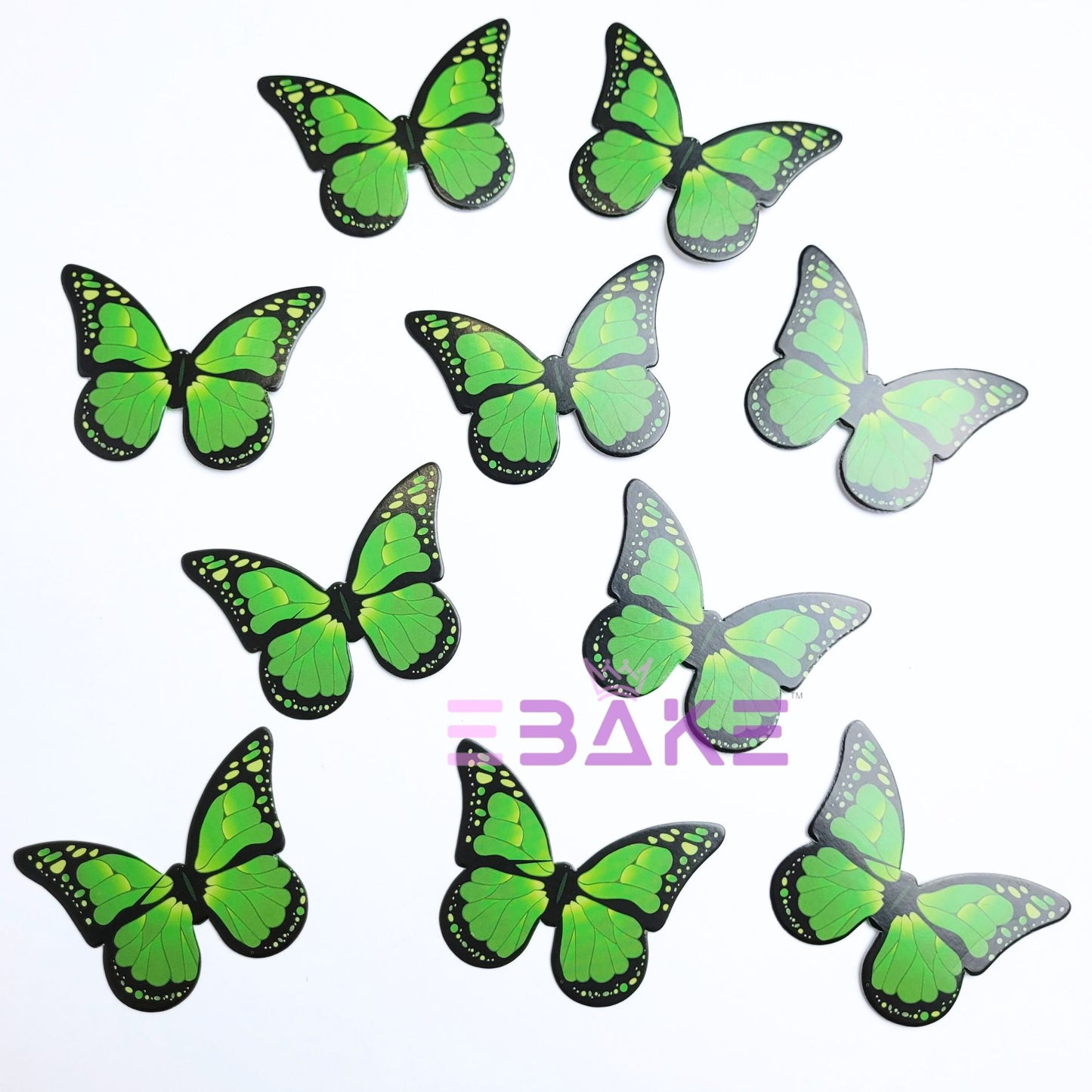 Paper Butterflies - Green (Set of 10 Pieces)