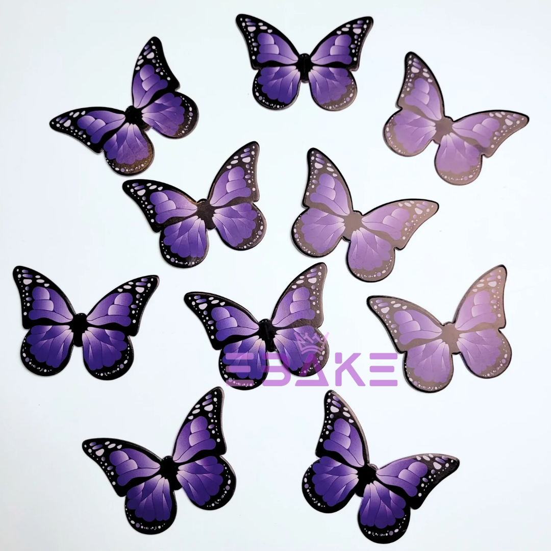 Paper Butterflies - Violet (Set of 10 Pieces)