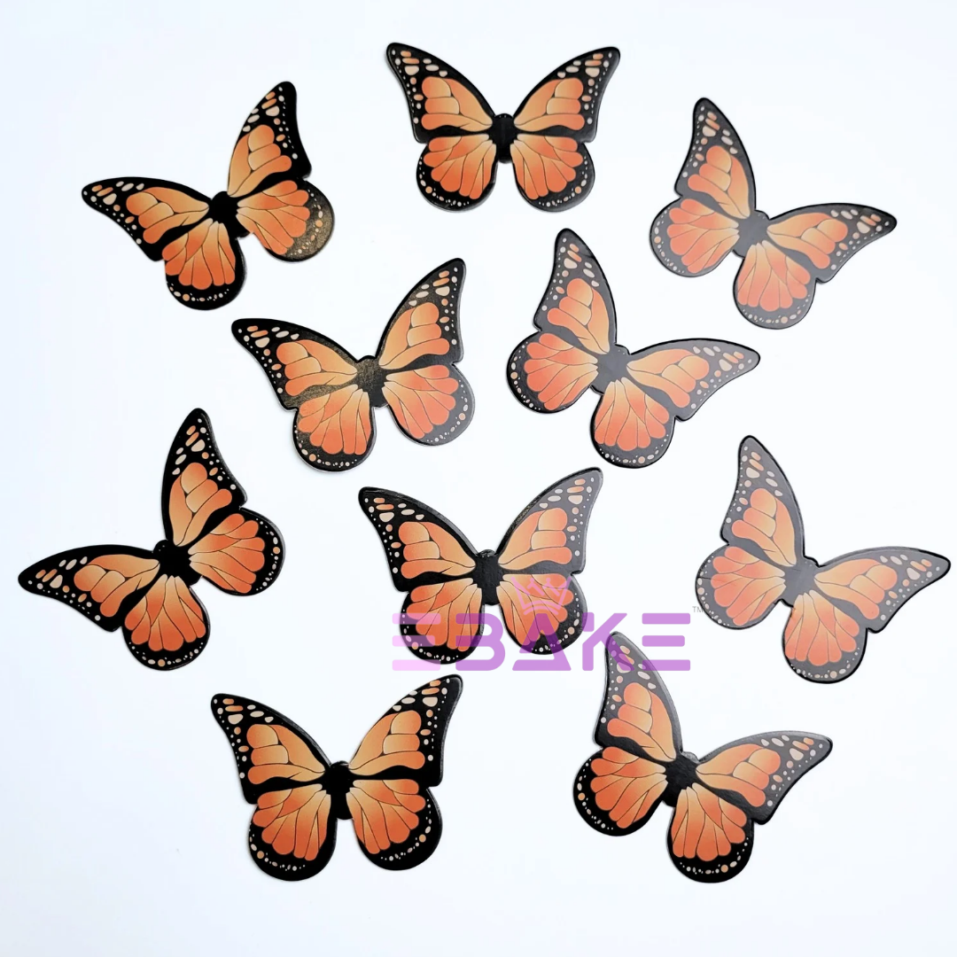 Paper Butterflies - Orange (Set of 10 Pieces)