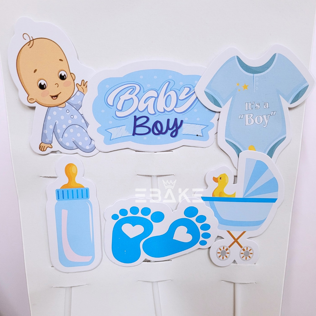 Baby Boy Paper Theme Topper