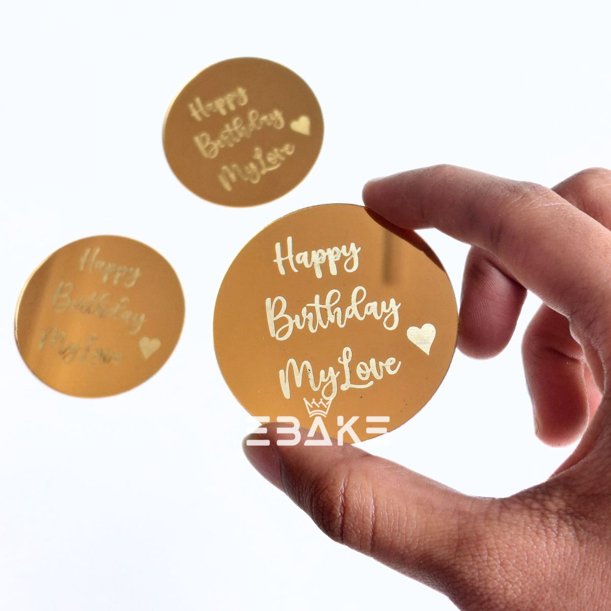 Happy Birthday My Love Coin Topper 2" (Cake Disc) - Set of 10
