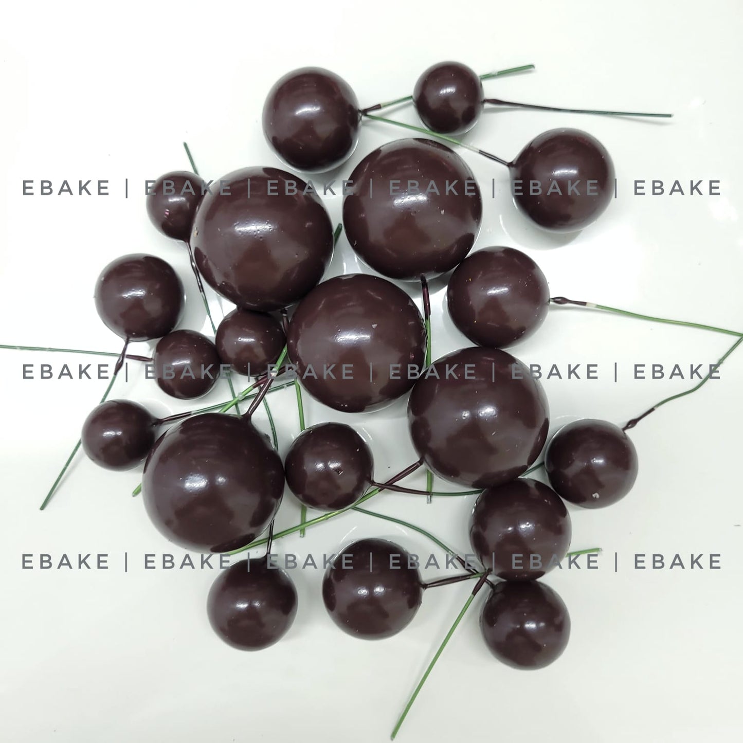 Brown Faux Balls - Set Of 20 Pieces