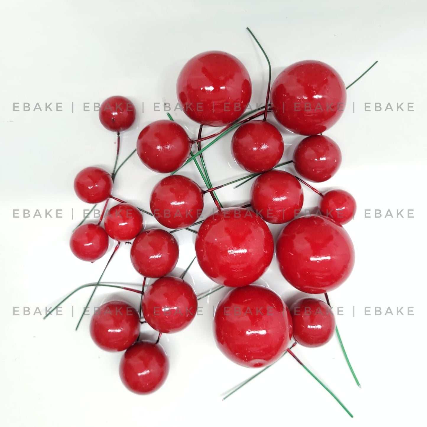 Red Faux Balls - Set Of 20 Pieces