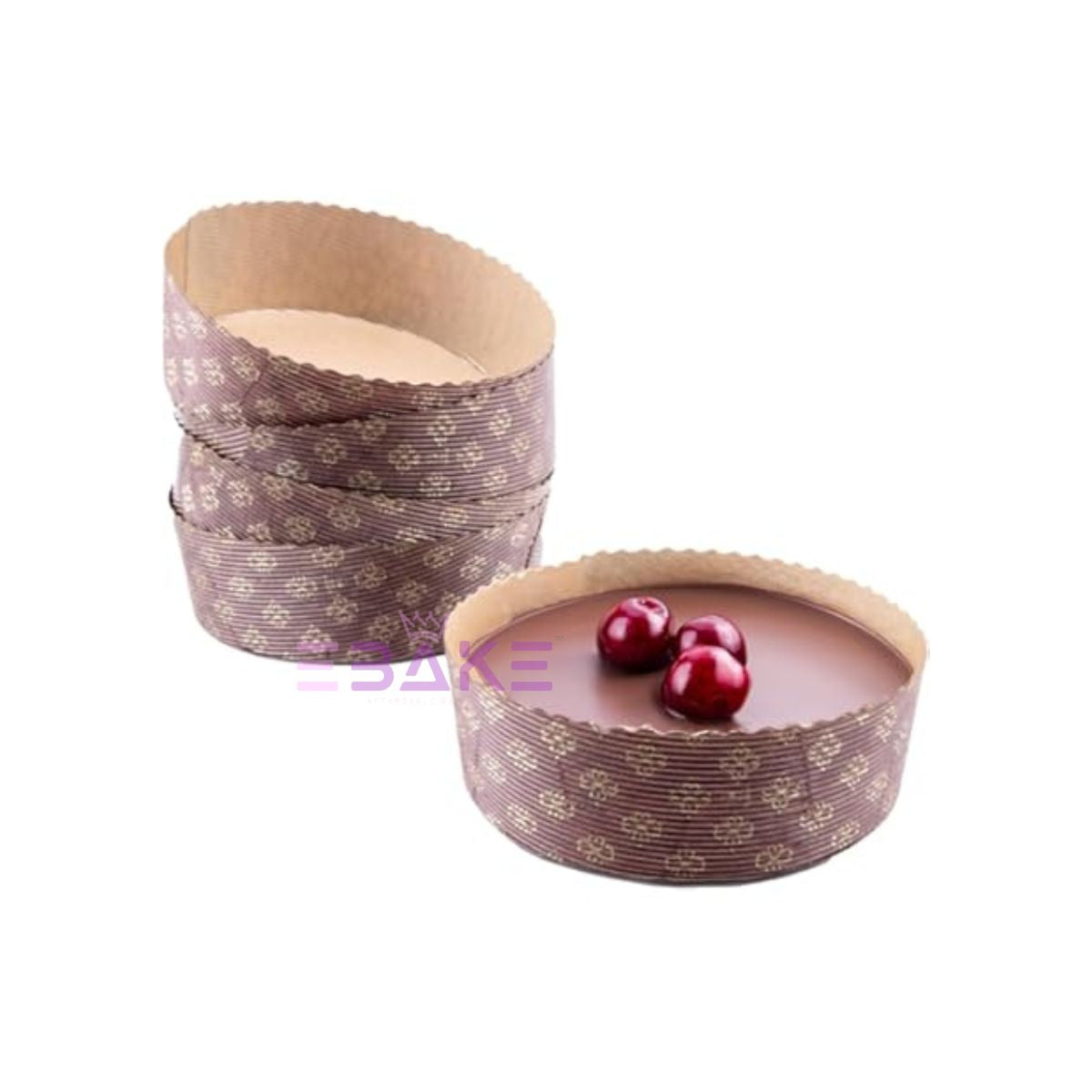 Bake & Serve Plum Cake Mould Round (Set of 5 Pieces)