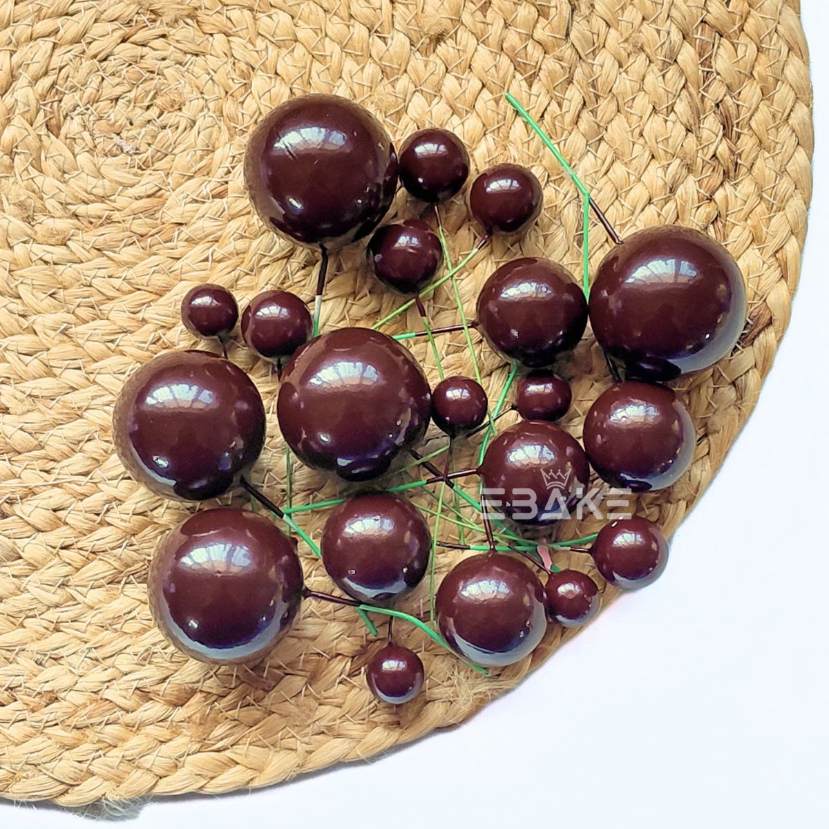 Brown Faux Balls - Set Of 20 Pieces