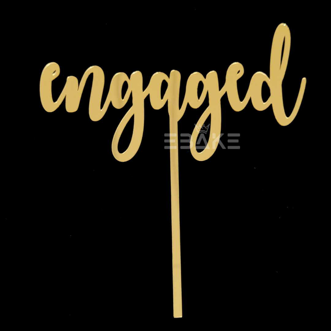 Engaged Cake Topper Acrylic