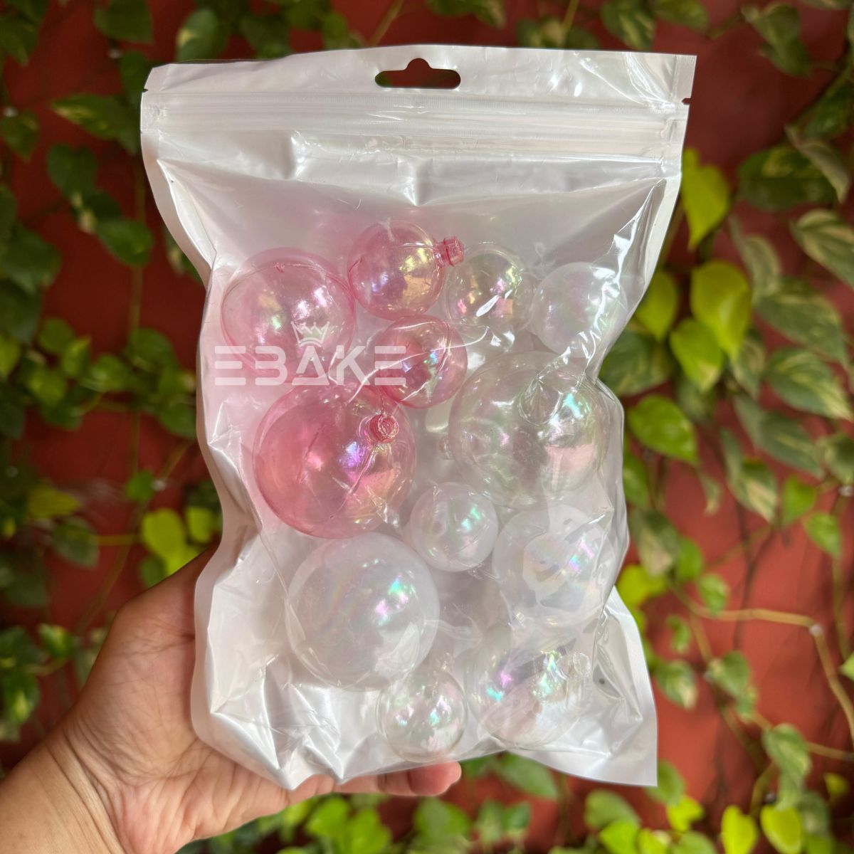 Transparent FauxBalls Mixed Colours - Pink, White & Clear (Set of 12 Pieces)