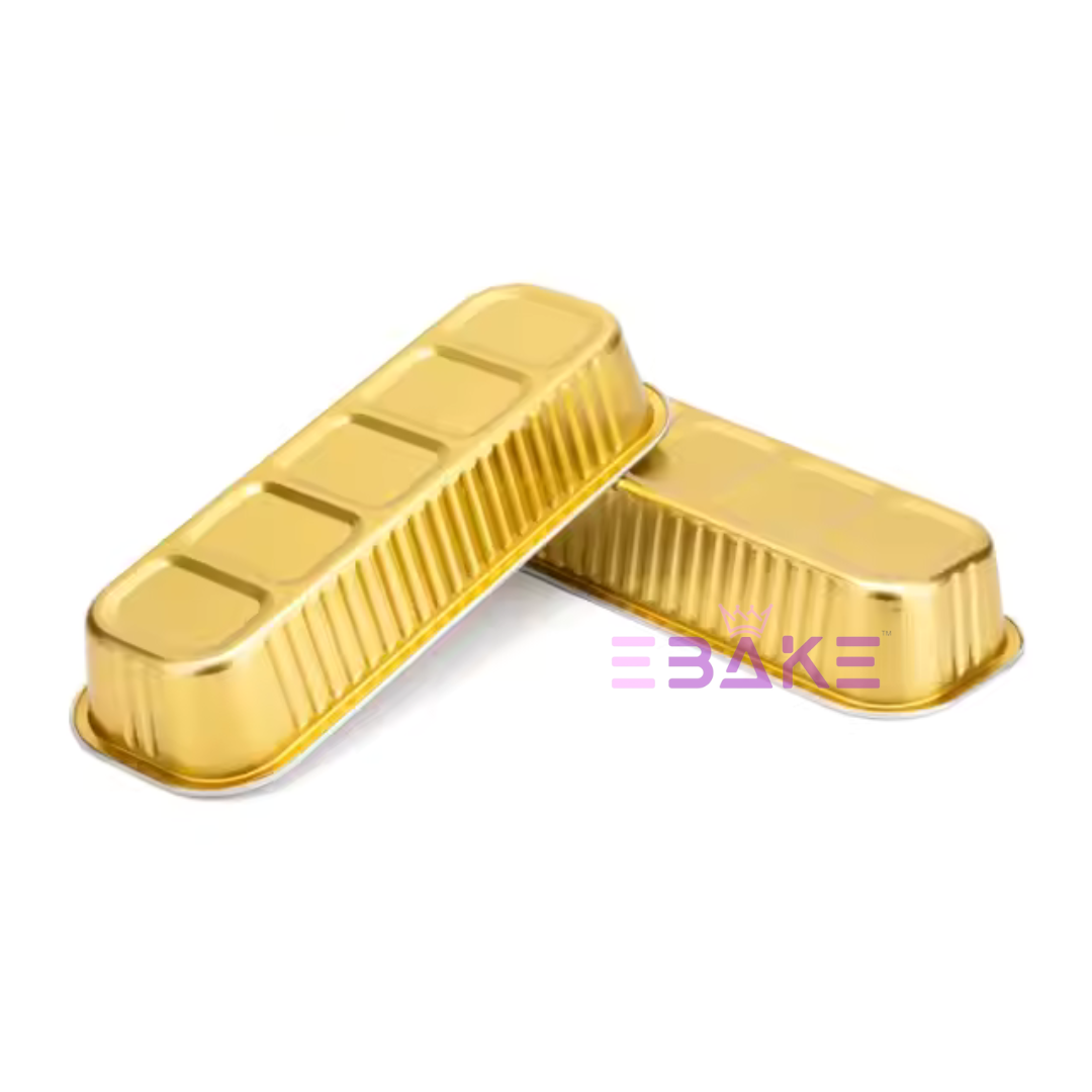 Gold Aluminium Foil Mini Loaf Pans With Lids