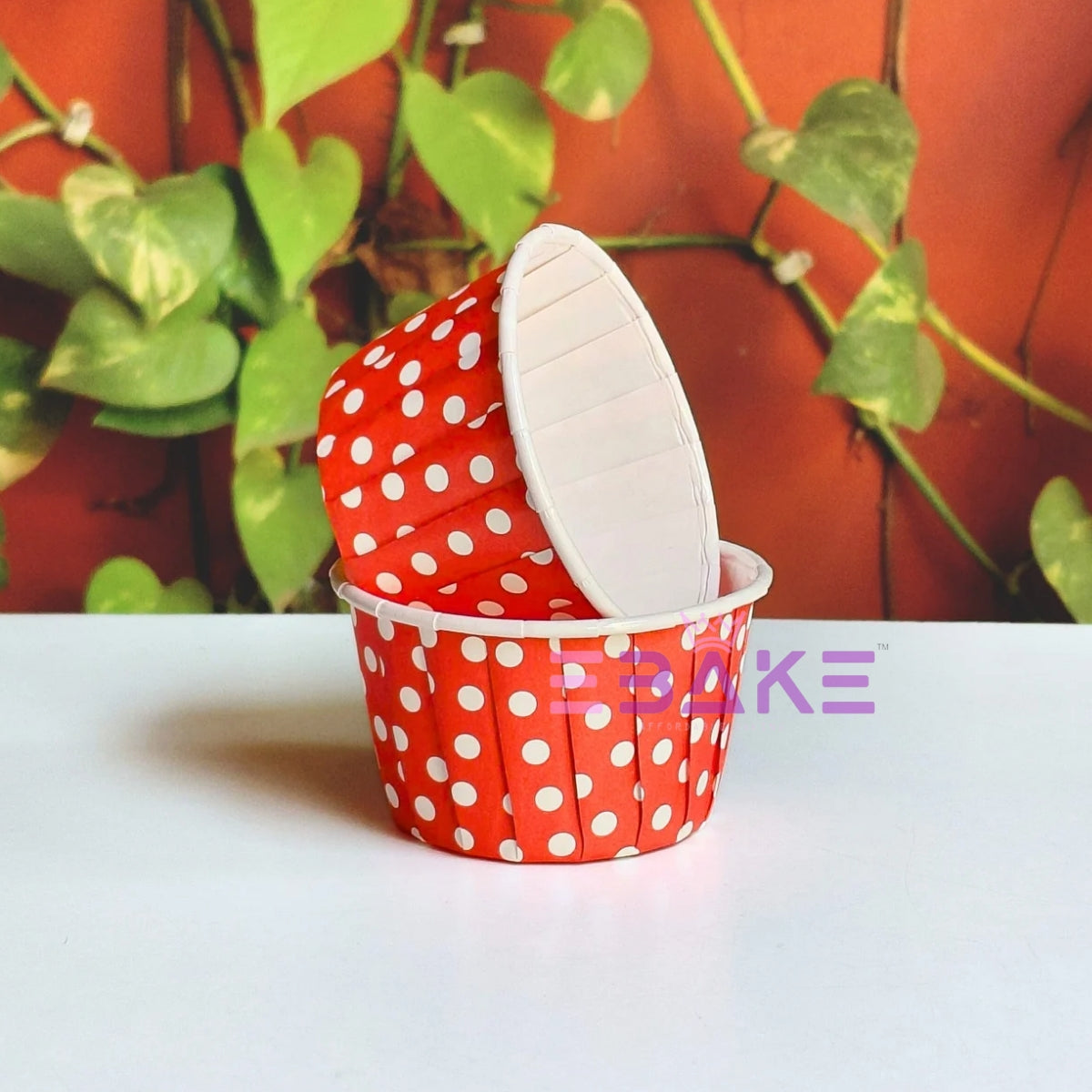 Red Rolled Rim Muffin Cup / Cupcake Liners (Set of 50 pieces)