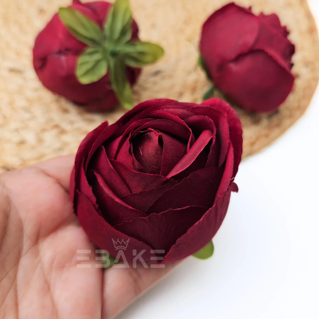 Closed Peony Maroon - A932 (Single Piece)