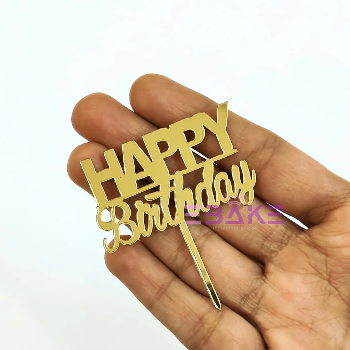 Happy Birthday Mini Topper- 2" (Set of 10 Pieces)