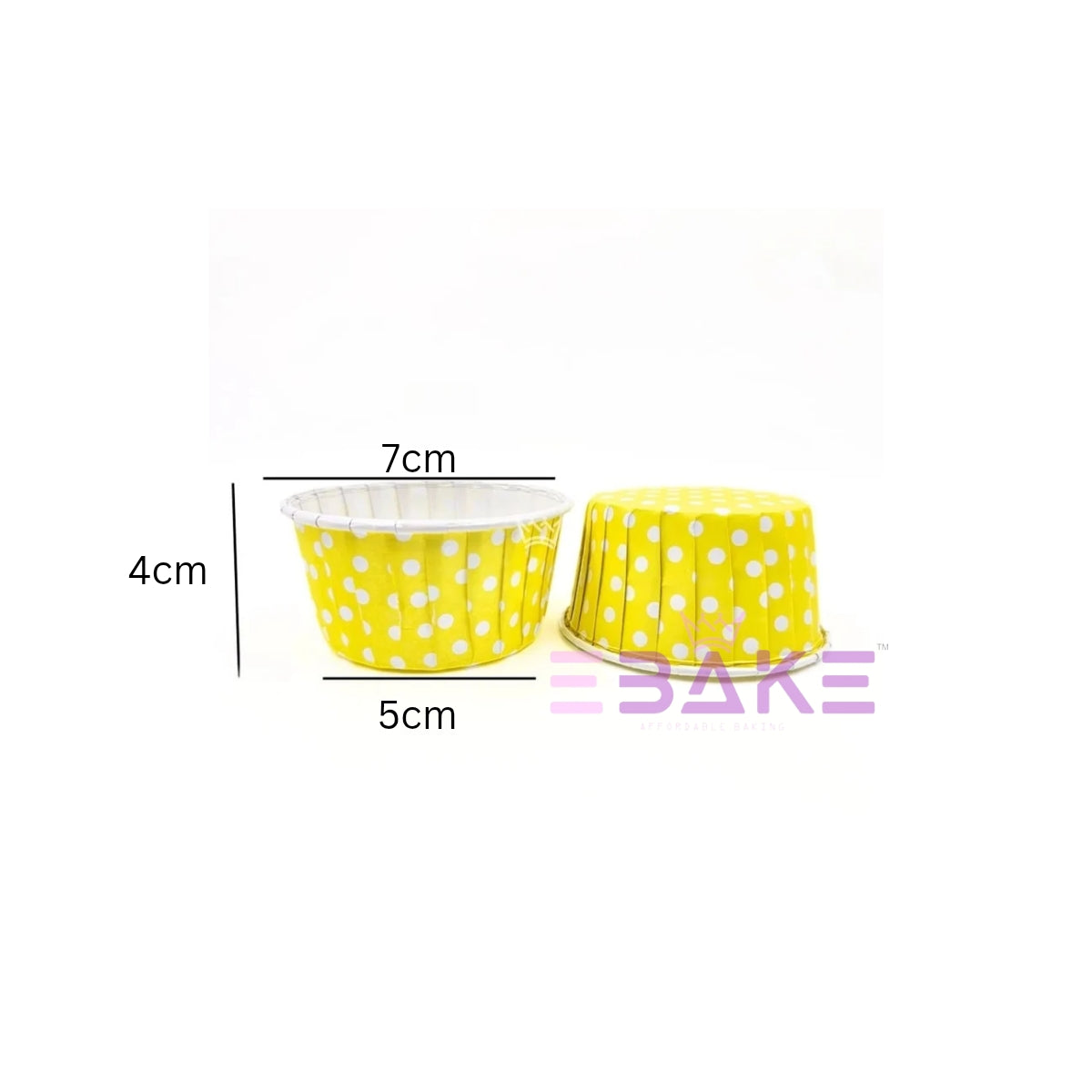 Yellow Rolled Rim Muffin Cup / Cupcake Liners (Set of 50 pieces)
