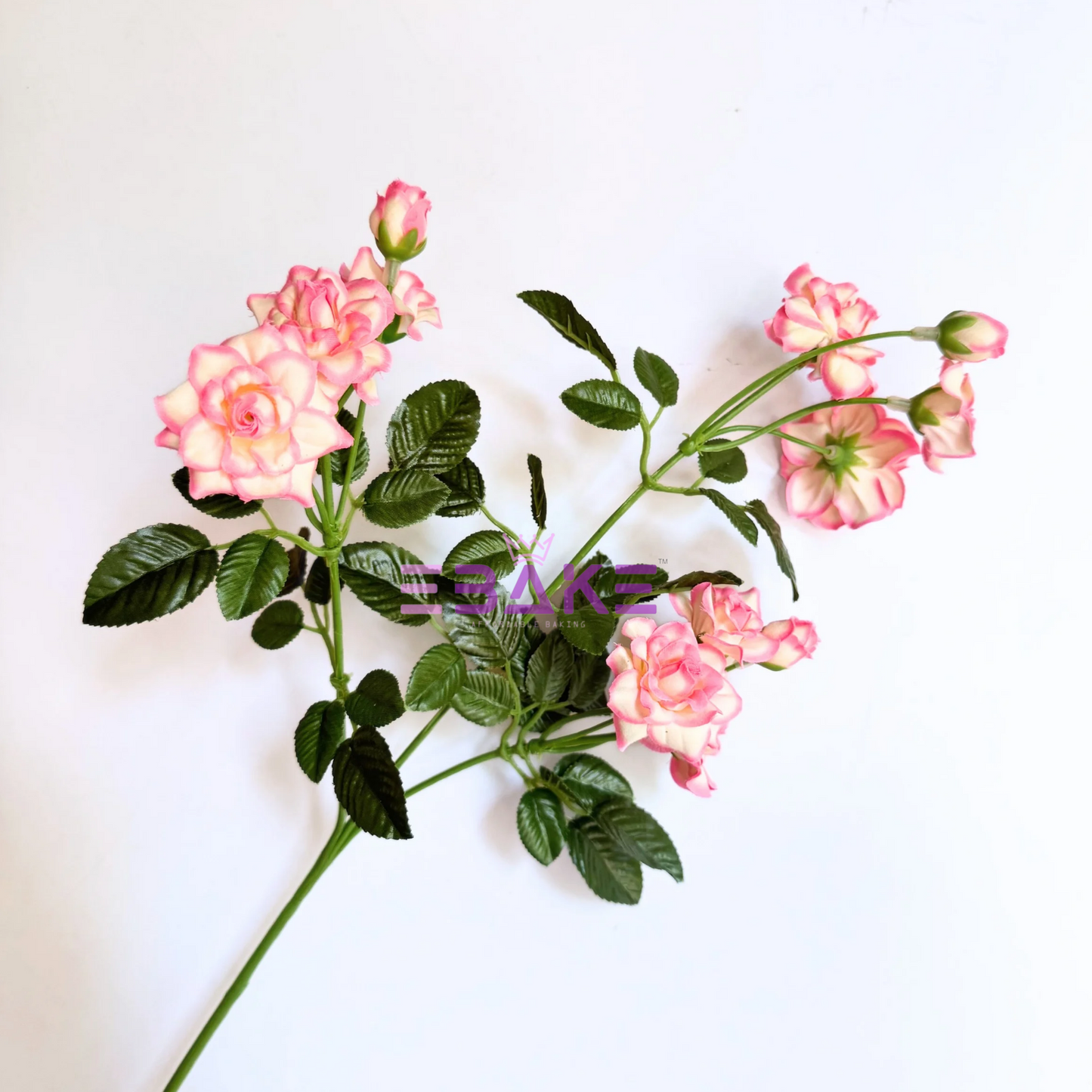 A1511 Realistic Rose Bunch (6 Roses With Fillers) Shaded Pink