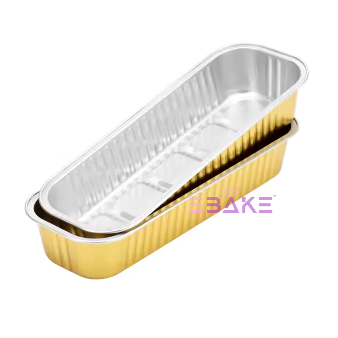 Gold Aluminium Foil Mini Loaf Pans With Lids