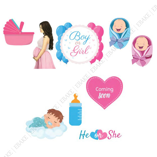 Baby Shower Edible Cake Topper