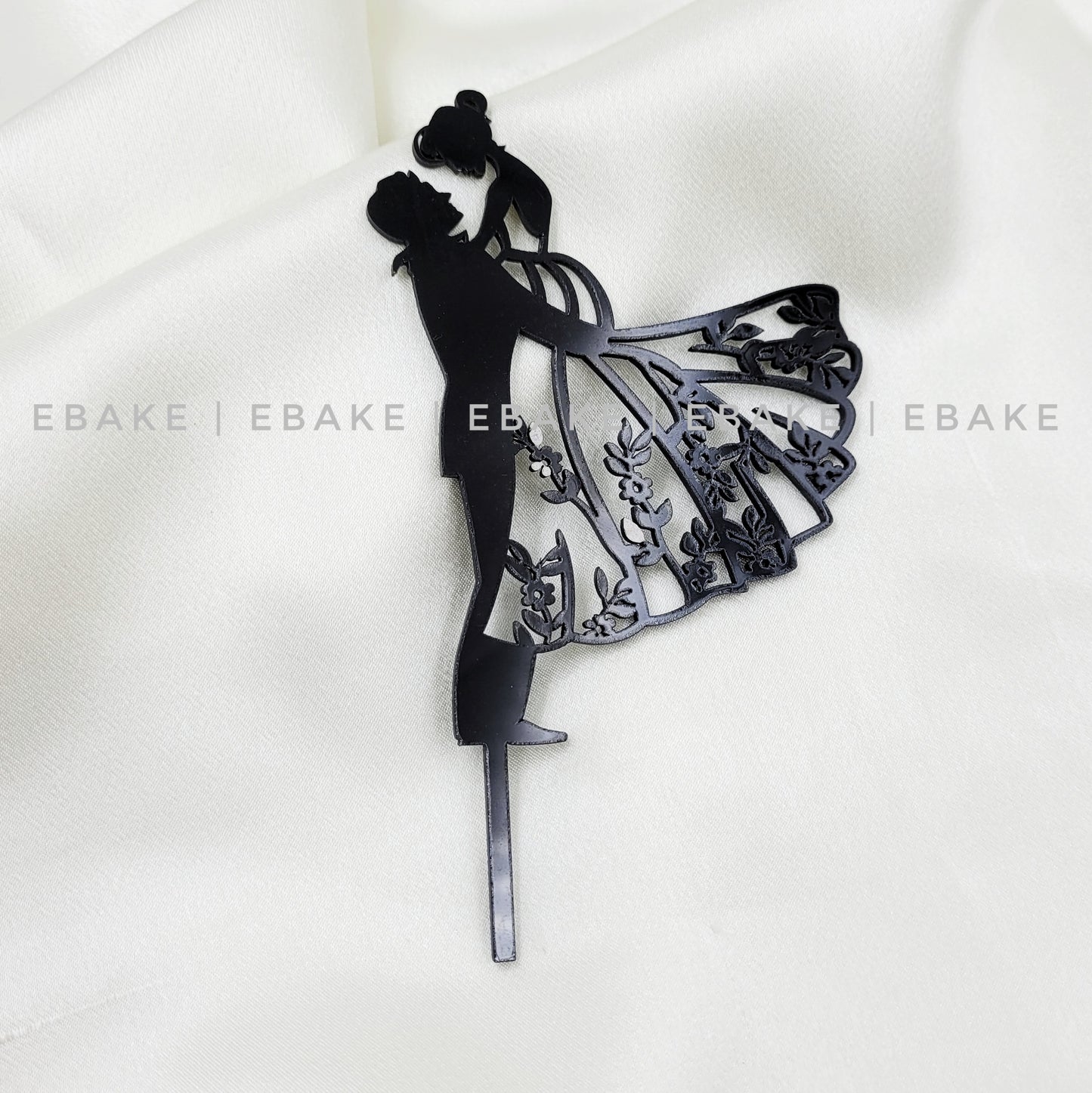 Couple Cake Topper Black
