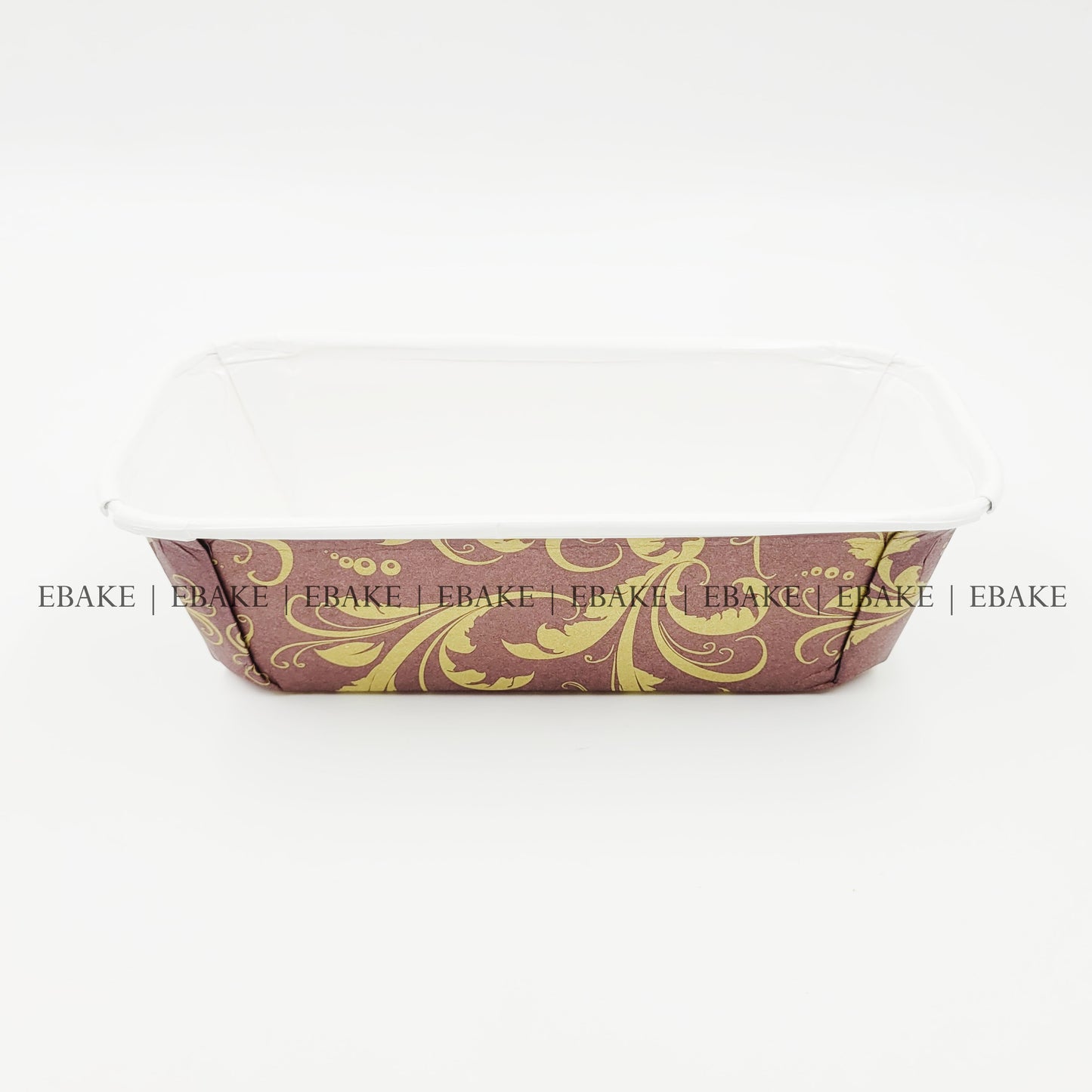 Bake n Serve Brown & Golden Printed Plum Cake, Loaf Cake Mould (Set of 5 Pieces)