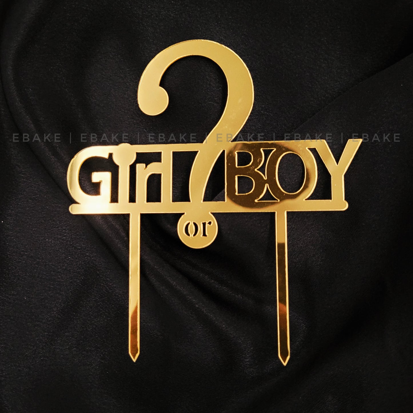 Girl or Boy? Baby Shower Cake Topper