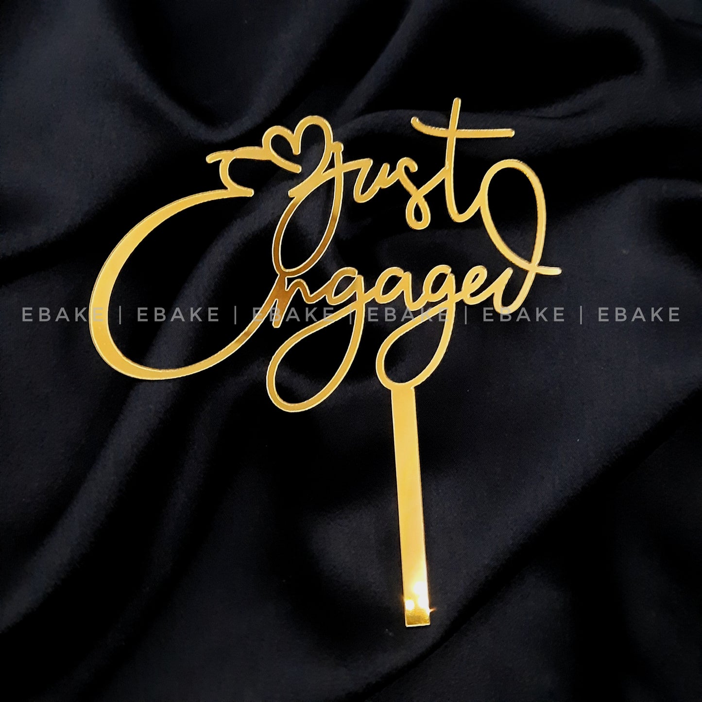 Just Engaged Cake Topper