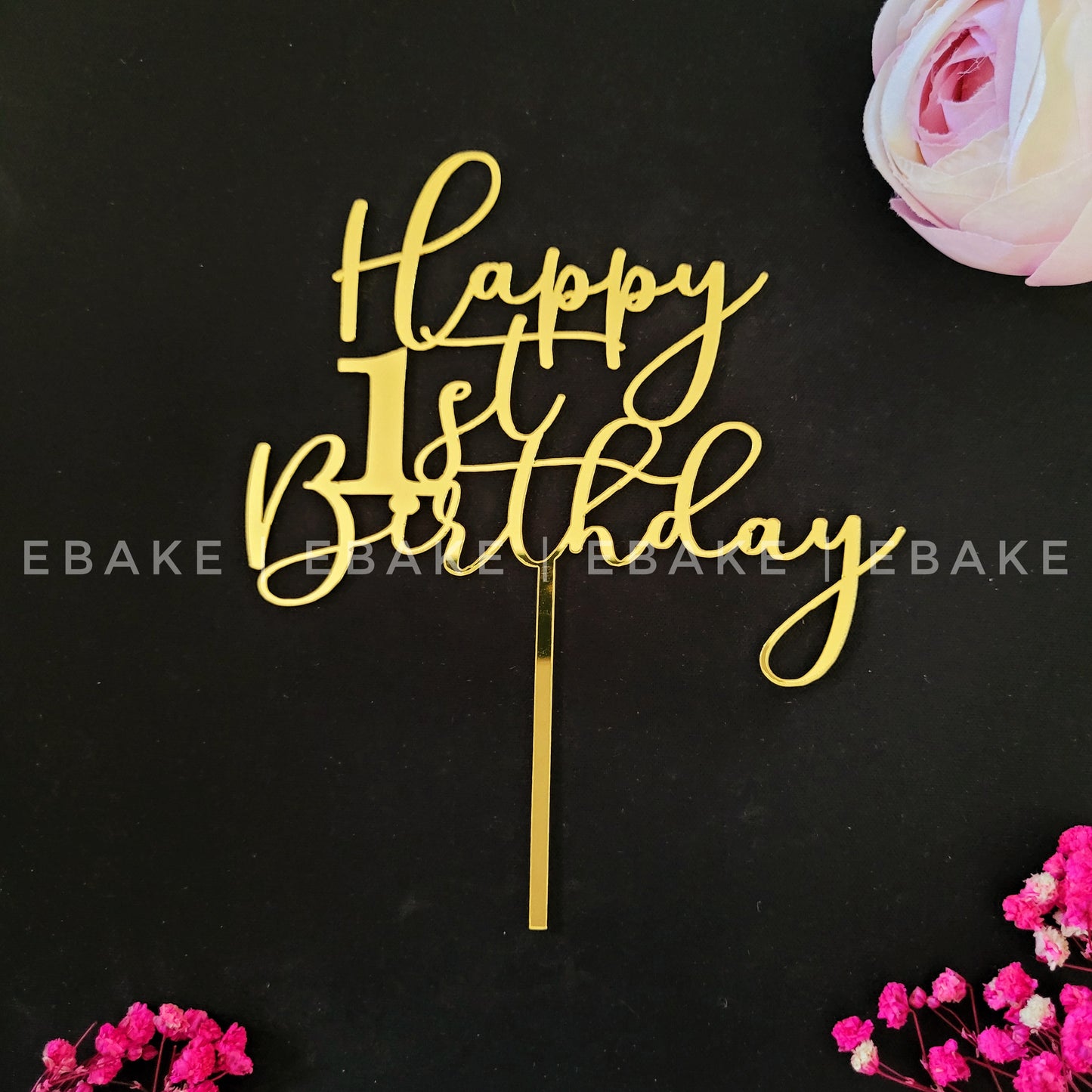Happy 1st Birthday Cake Topper / First Birthday