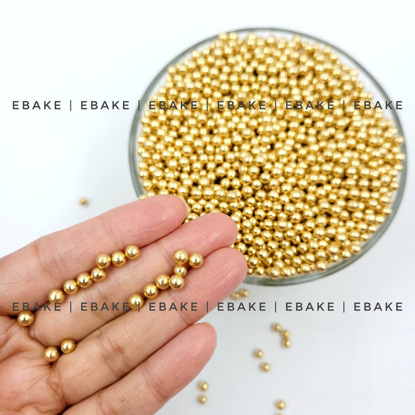 Imported Golden Pearl Sprinkles 4 mm Sugar Balls A296