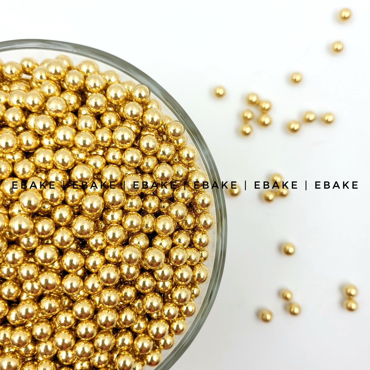 Imported Golden Pearl Sprinkles 6 mm Sugar Balls A297