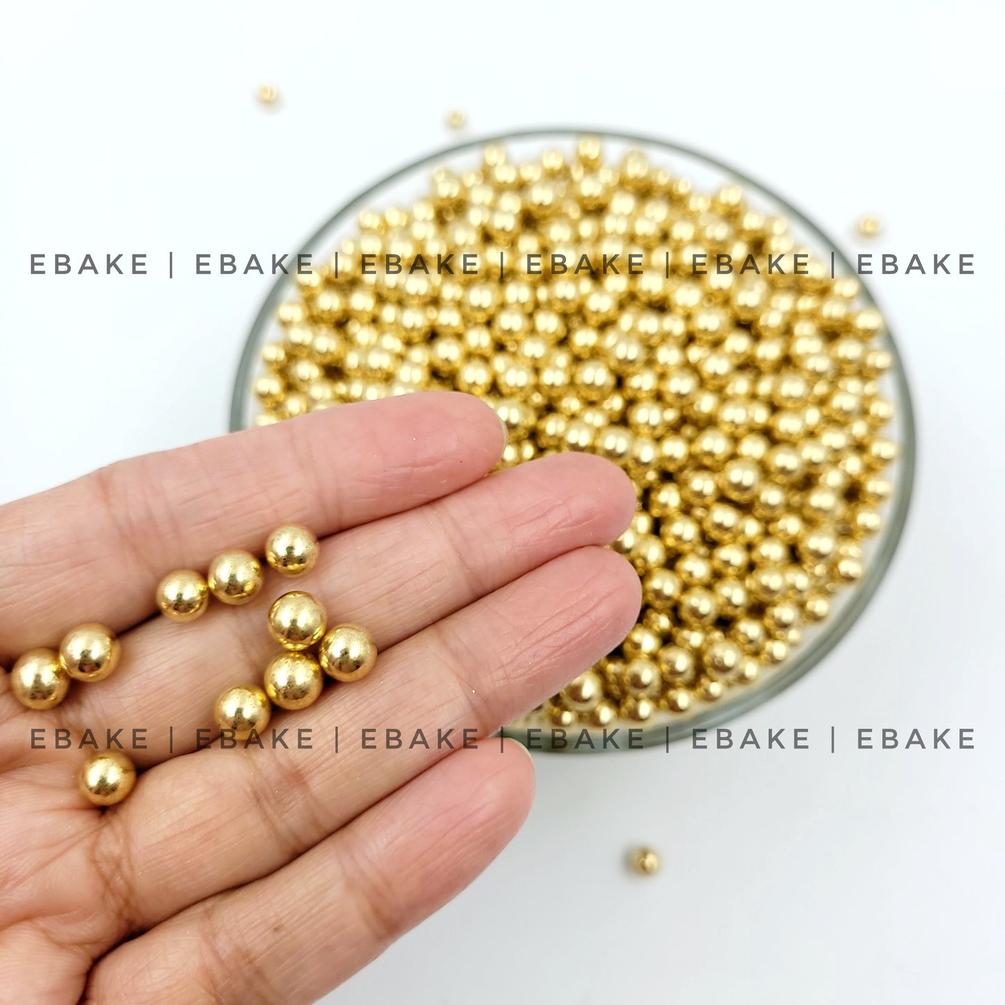 Imported Golden Pearl Sprinkles 6 mm Sugar Balls A297