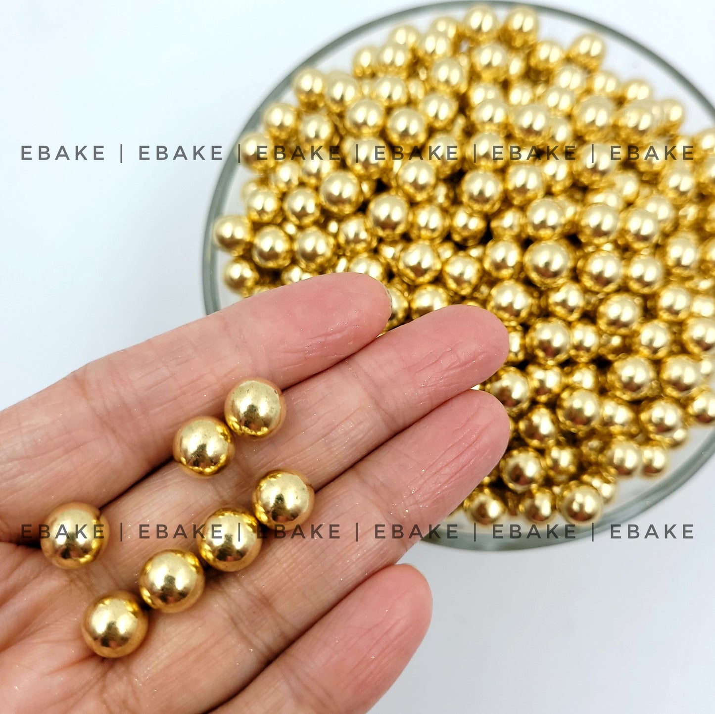 Imported Golden Pearl Sprinkles 8 mm Sugar Balls A298