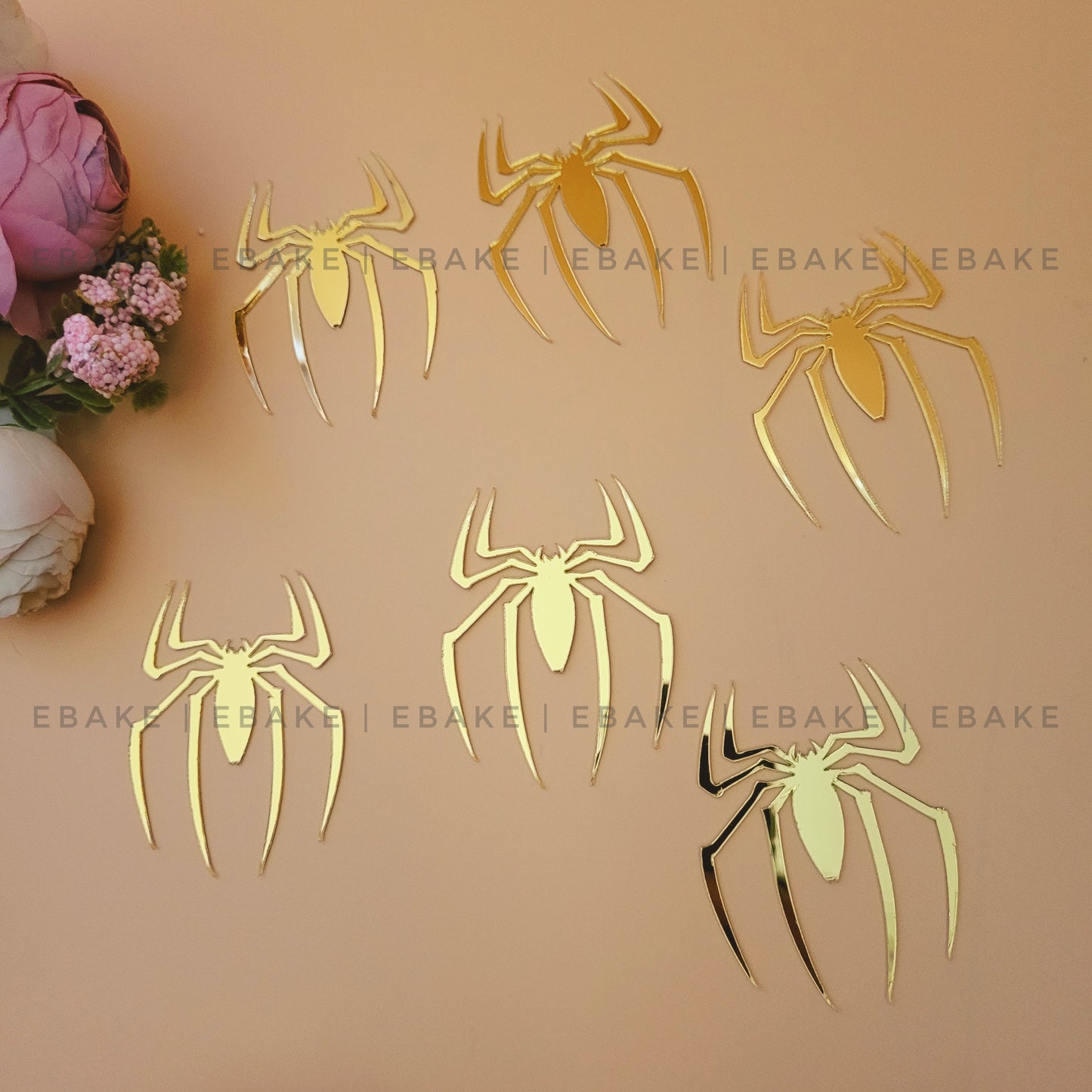 Spider Charms Acrylic Set (6 Pieces)