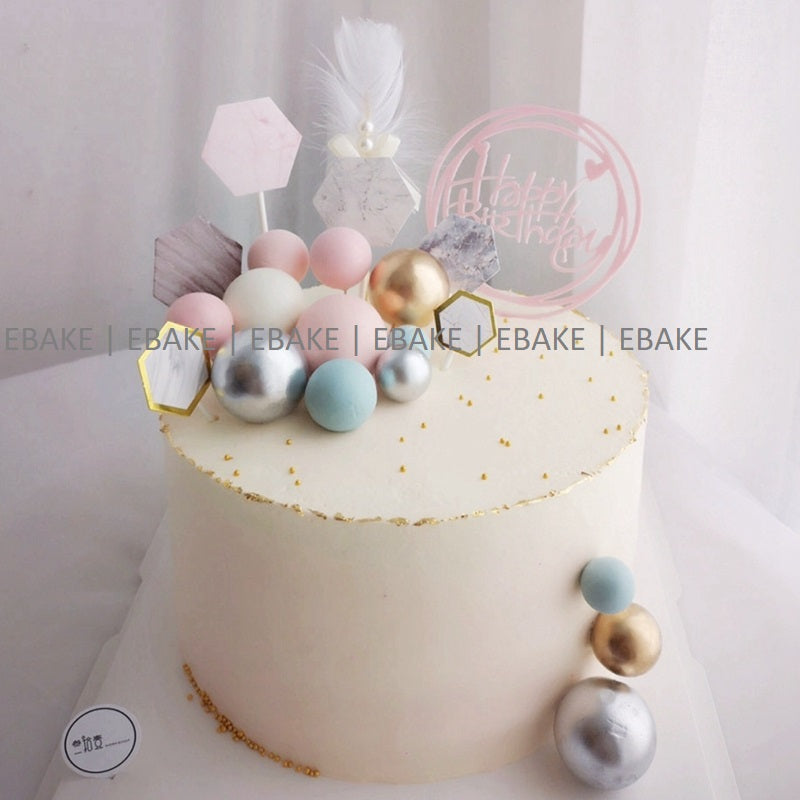 Pastel Blue Faux Balls - Set Of 20 Pieces