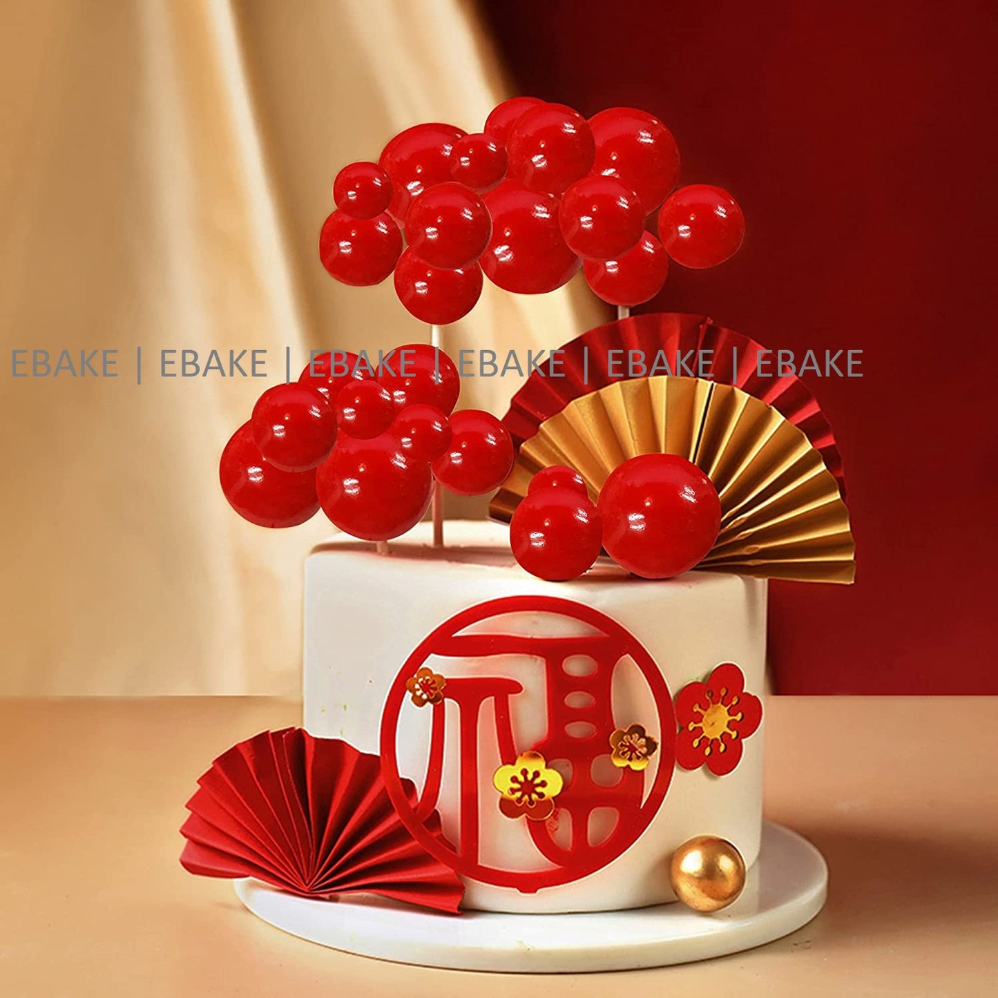 Red Faux Balls - Set Of 20 Pieces