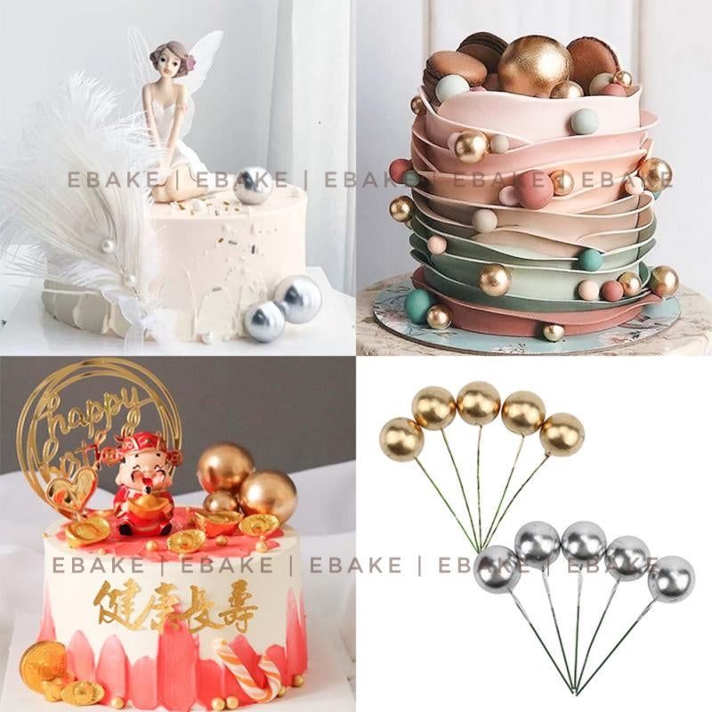 Golden Faux Balls - Set Of 20 Pieces