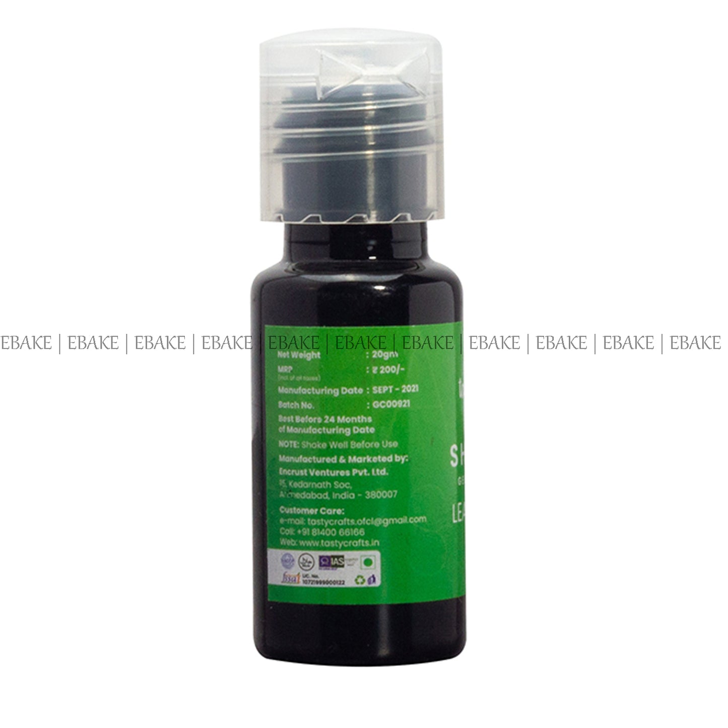 LEAF GREEN Edible Concentrated Gel Colour for Cake Decorating - 20g Bottle