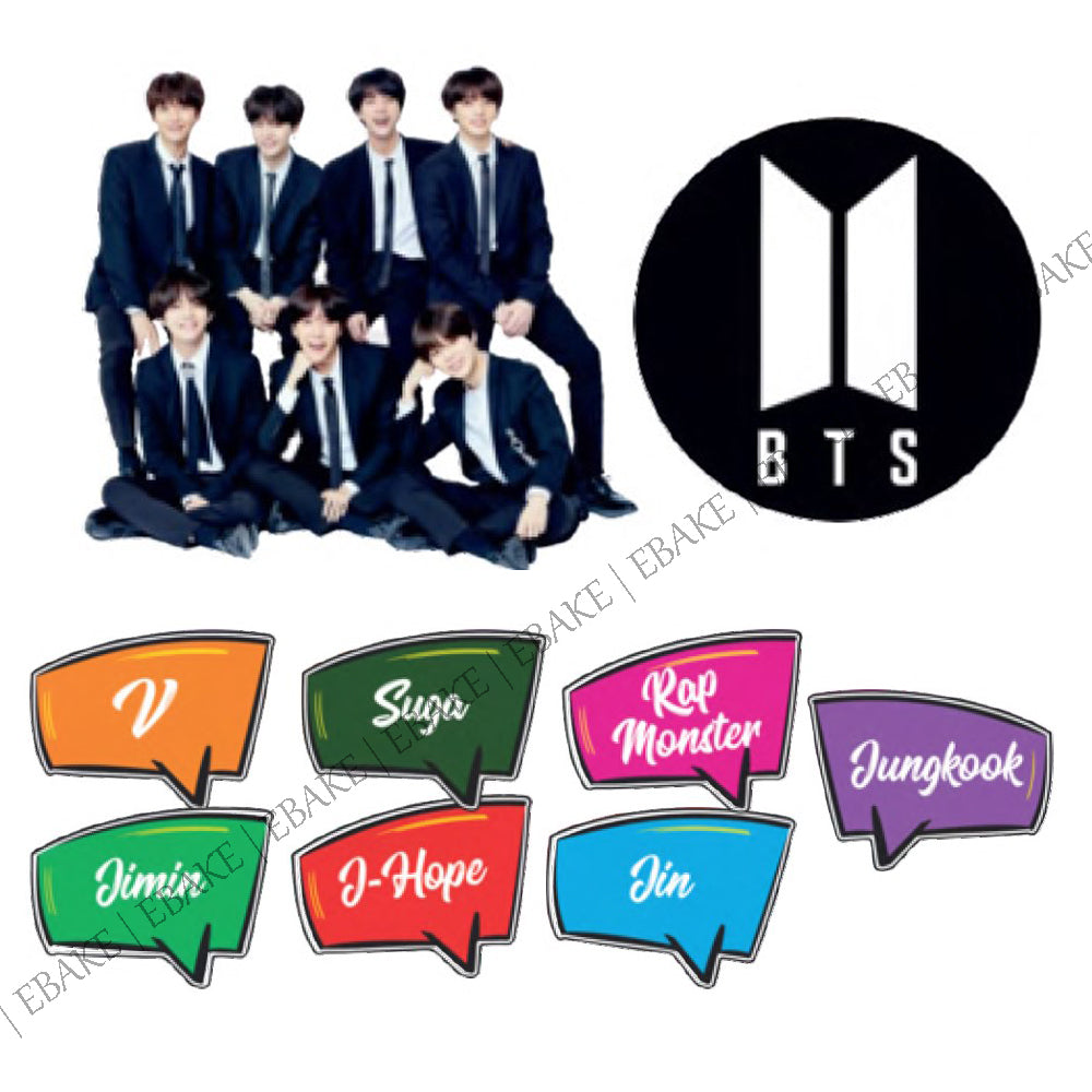 BTS Theme Edible Topper